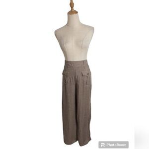 American Eagle Wide Leg Plaid Crop Pants